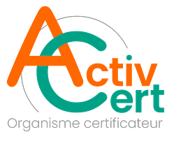 Logo activcert qui a délivré la certification qualiopi pour agilateur
